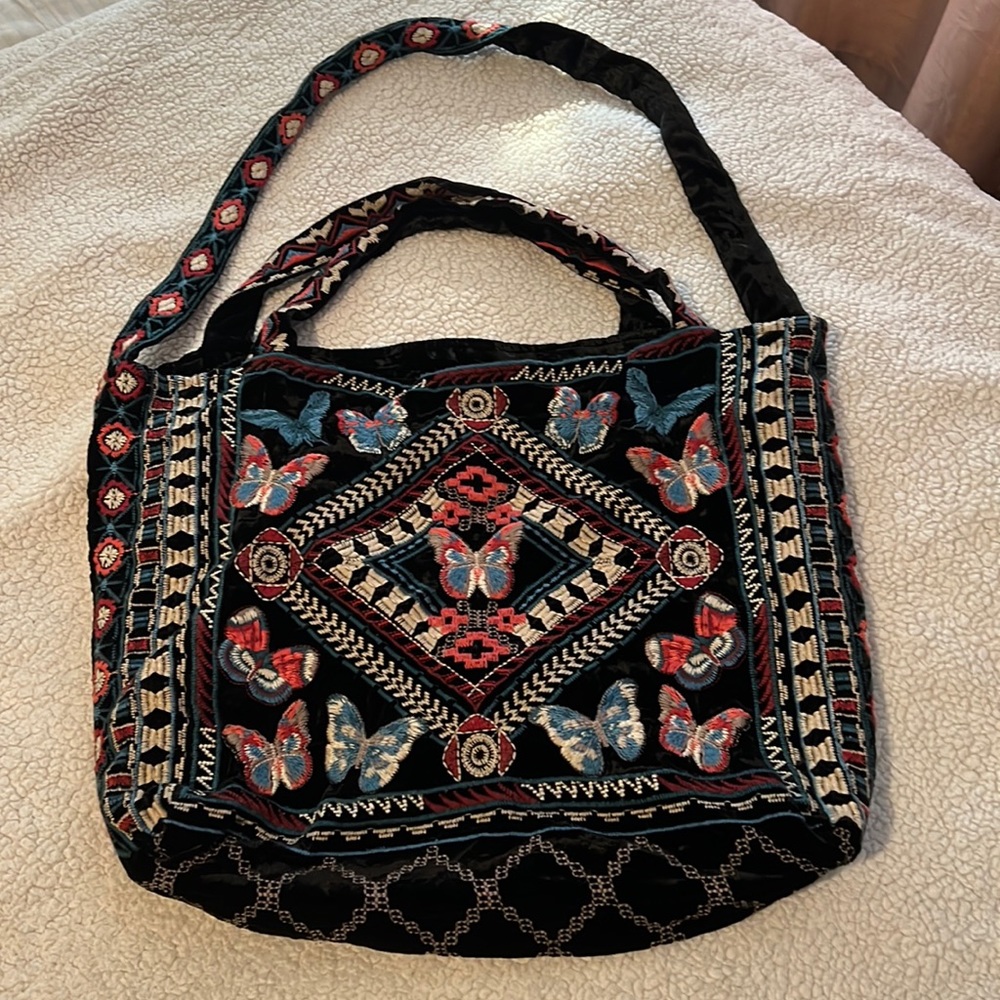 Johnny Was Velvet Butterfly Bag 🦋